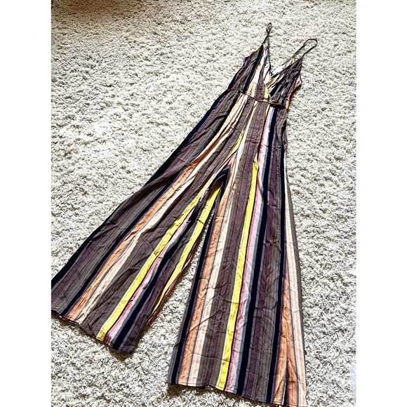 Band of Gypsies Pants - Wide leg striped jumpsuit